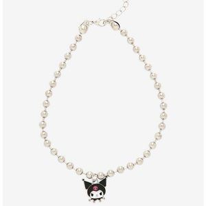 Kuromi Metal Beaded Necklace